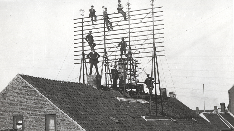 Telefonmontører på jysk landcentral, 1901